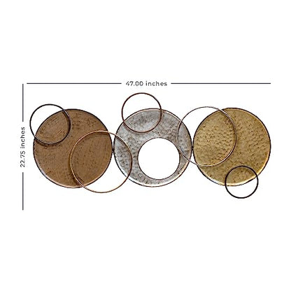 Stratton Home Decor Knoxville Wall Decor - Traditional Geometric Decorative Centerpiece - Metal Sculpture, Classic Art Piece for Living Room, Hallway, Dining Area, Office, Entryway - Housewarming Gift