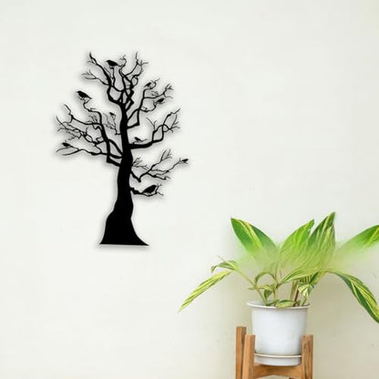 OPTYBVFD Trees Branches Birds Metal Wall Decor - Farmhouse Room Decor Wall Art Home Decor for Living Room, Bedroom, Dining Room, Bathroom, Office, Courtyard, Outdoor (Black)