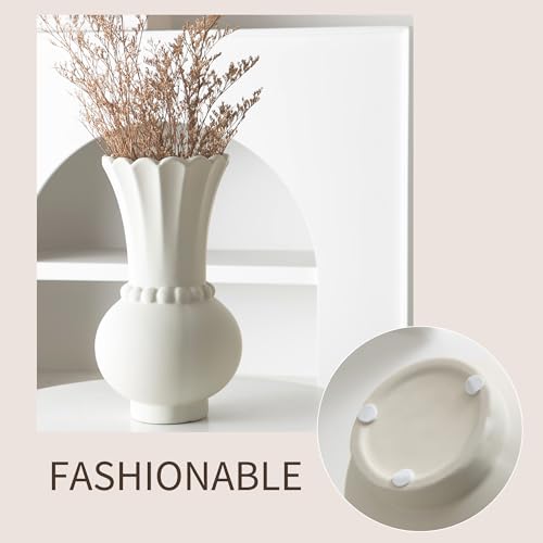Modern Ceramic Vase - Grey, Perfect for Pampas Grass, Dried Flowers, Centerpieces - color: G-grey Big Vase