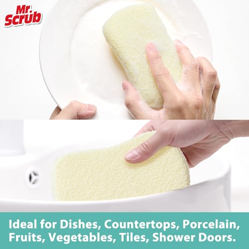 Mr. Scrub Kitchen Sponges, Dish Scrub Sponge 12 Pack Odor-Resistant, Quick-Drying, Non-Scratch for Washing Dishes, Pans, Pots & Nonstick Cookware - size: 12 Pack