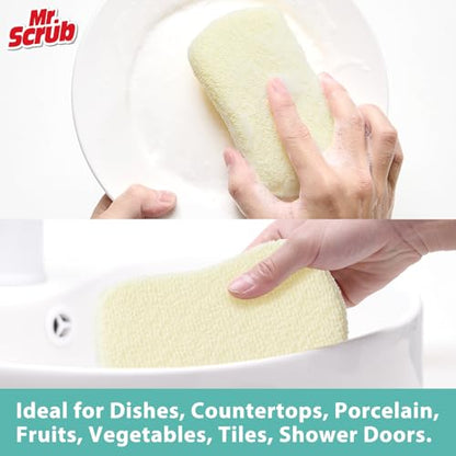 Mr. Scrub Kitchen Sponges, Dish Scrub Sponge 12 Pack Odor-Resistant, Quick-Drying, Non-Scratch for Washing Dishes, Pans, Pots & Nonstick Cookware - size: 12 Pack