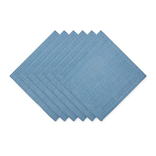 DII Variegated Tabletop Collection, Napkin Set, 20x20, Light Blue, 6 Piece - color: Light Blue, size: 20" x 20" (Set of 6)