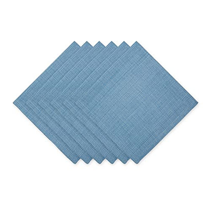 DII Variegated Tabletop Collection, Napkin Set, 20x20, Light Blue, 6 Piece - color: Light Blue, size: 20" x 20" (Set of 6)