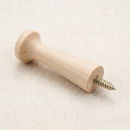 14pcs Khaki Wood Hanging Hooks with Spiral Shape, No Drilling Install and Adaptable Design, for Entryways and Room, Minimal Nordic Style Coat and Hat Hangers