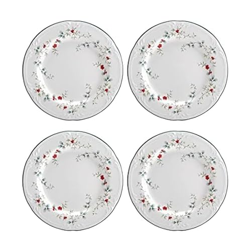 Pfaltzgraff Winterberry Salad Plates (8-Inch, Set Of 4), Green - size: 8 inch (Set of 4), style: Salad Plates, Set of 4