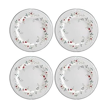 Pfaltzgraff Winterberry Salad Plates (8-Inch, Set Of 4), Green - size: 8 inch (Set of 4), style: Salad Plates, Set of 4