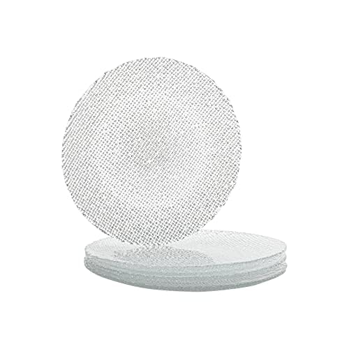 Vikko Elegant Textured Glass Plates - Set of 4 Stackable Salad & Dessert Plates, 8.5 Inch, Dishwasher Safe - style: Set of 4 8.5" Plates
