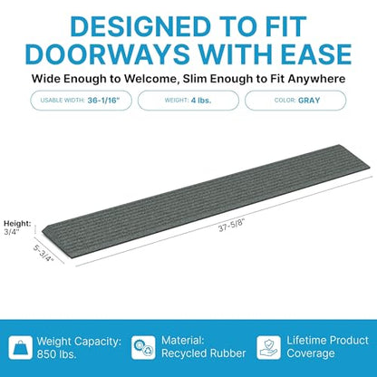 EZ-ACCESS Transitions Angled Entry MAT, Grey, .75-in - color: Grey, size: 0.75 Inches