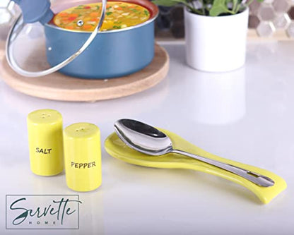 Yellow Salt & Pepper Shakers Ceramic - color: Yellow