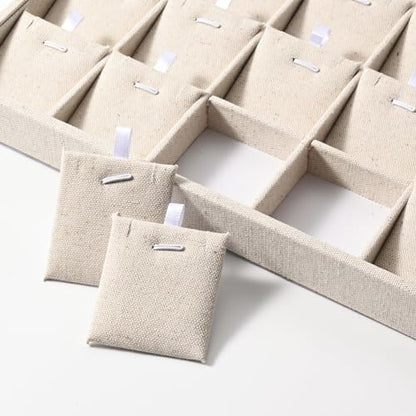 Oirlv Linen Jewelry Tray Insert Cards | Linen-Style Tray Cards, Soft Protective Surface, Fits Standard Jewelry Trays, Versatile for Necklaces/Earrings/Bracelets - size: 10PCS Linen Jewelry Cards