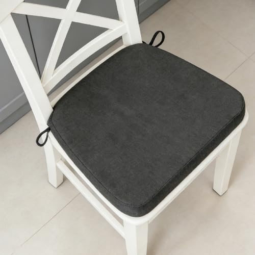 GIBZ Outdoor Chair Cushions 17"x16"x2" with Ties Set of 2 Pink | Waterproof Chairs Cushion U-Shaped Seat Pads Washable Casual for Yard Lawn Patio - color: Pink