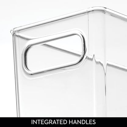 iDesign Slim Clear Plastic Bathroom Storage Bin, Tall Narrow | Organizer for Lotions, Creams, Toiletries - style: Pack of 1