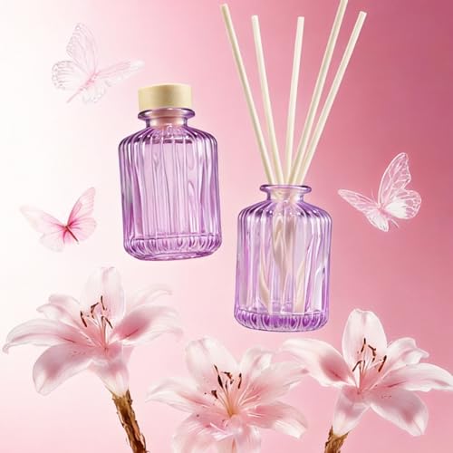 Set of 4 Reed Diffuser Bottle Decorative Bottle Fragrance Empty Glass Bottle