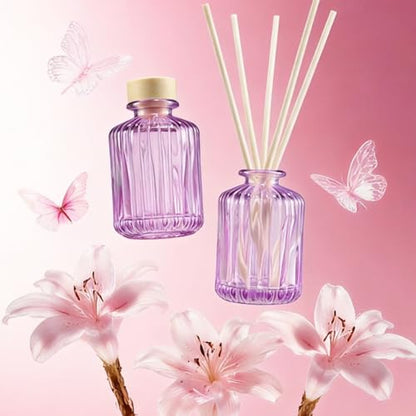Set of 4 Reed Diffuser Bottle Decorative Bottle Fragrance Empty Glass Bottle