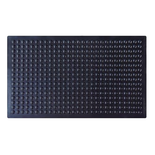 2Pack 36"x60" Black Rubber Bubble Anti-Fatigue Workplace Mat, Non-Slip Comfort Standing Floor Mat – Indoor, Outdoor, Garage, Workshop, Kitchen - size: 36"x60 Rubber Bubble Mat