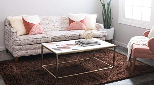 Unique Loom Solid Shag Collection Area Rug (2' x 3' 1" Rectangle, Chocolate Brown) - color: Chocolate Brown, size: 2' x 3'1" (Rectangular)