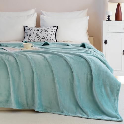 Fleece Blanket King Size, Silky Flannel Fuzzy Blankets for All Season, Cozy & Lightweight, Perfect for Couch, Bed, Sofa, 108" x 90", Sage Green, King - color: Sage Green, size: King