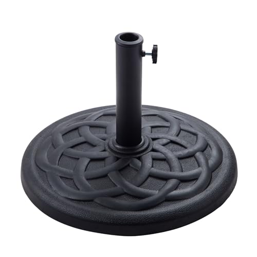 C-Hopetree 31 lb Heavy Duty Round Base Stand for Patio Outdoor Market Table Umbrella, Black - color: Black, size: 31lb