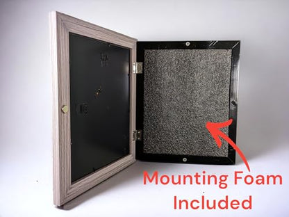 Concealment Picture Frame Hidden Gun - Secret Storage - Hidden Compartment - 8x10-5x7 - color: Grey