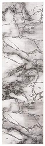 SAFAVIEH Craft Collection Runner Rug - 2'3" x 6', Grey & Silver, Modern Abstract Design, Non-Shedding & Easy Care, Ideal for High Traffic Areas in Living Room, Bedroom (CFT877G) - color: Grey/Silver, size: 2'3" x 6' (Runner)
