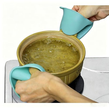 Silicone Baking Oven Mitts & air Fryer Rubber heatproof Gloves, Fit for Steamer, bakeware, Grill & Outdoor BBQ, 1 Pair