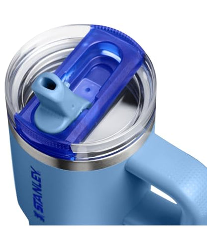 STANLEY Quencher ProTour Flipstraw Tumbler, 14 oz, Blue Sky | Built-In Straw & Handle | Cupholder Compatible for Travel | Leakproof Insulated Stainless Steel Cup | BPA-Free - color: Blue Sky, size: 14 Ounces