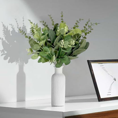 30 Pcs Eucalyptus Stems Bulk, 4 Kinds Mixed Artificial Silver Dollar Eucalyptus Greenery Branches for Wedding Centerpieces, Floral Arrangements, Vase Bouquet Home Decor