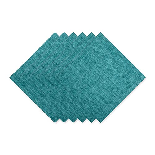 DII Variegated Tabletop Collection, Napkin Set, 20x20, Teal, 6 Piece - color: Teal, size: 20" x 20" (Set of 6)
