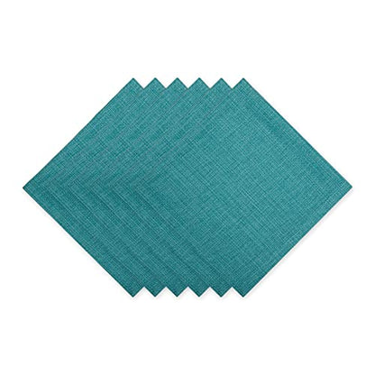 DII Variegated Tabletop Collection, Napkin Set, 20x20, Teal, 6 Piece - color: Teal, size: 20" x 20" (Set of 6)