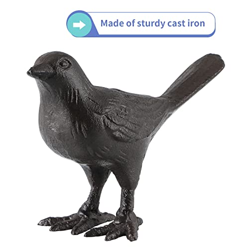 MOLIGOU Cast Iron Bird Figurine, Bird Statues Home Decor, Decorative Dove Sculpture Ornament for Farmhouse, Shelf