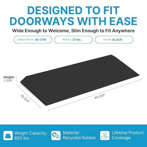 EZ-ACCESS Transitions Angled Entry MAT, Black, 1.75-in - color: Black, size: 1.75 Inches