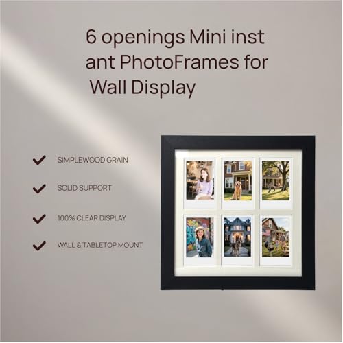 Polaroid Picture Frame Collage 2x3 Instax Mini Film - 6 Openings - size: 10×10
