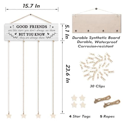 Friend Gifts, Best Friend Picture Frames Collage Photo Hanging Display Picture Board, Good Friends Are Like Stars, Unique Friend Gifts for Christmas Birthday Graduation Going Away Housewarming - color: Good Friends Are Like Stars
