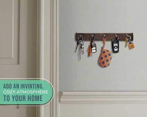Comfify Cast Iron Key Holder – Padlock Design with 5 Hooks – Farmhouse | Antique padlock design; 5 hooks for keys, leashes and bags; screws and anchors included; entryway, hallway or door