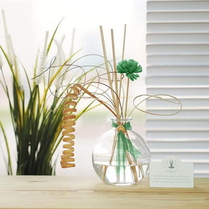 Hosley Glass Diffuser Sets Include a Glass Bottle with Reeds and 140ml Wild Cherry Scent Premium Refill Diffuser Oil. Ideal Gift for Weddings, Spa, Reiki, Meditation, Bathroom - color: Style3