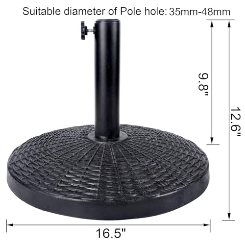 22 lbs Heavy Duty Patio Market Umbrella Base Stand - size: 16.5"