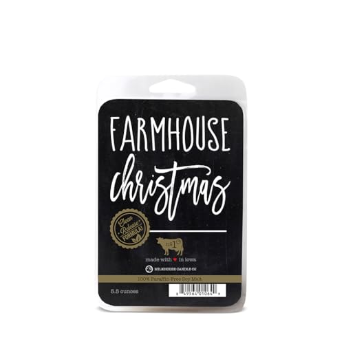 Milkhouse Farmhouse Christmas Soy Wax Melts for Wax Warmer, 5.5 oz | Clean-Burning, Premium Fragrance Oil, Made in the USA - color: Farmhouse Christmas
