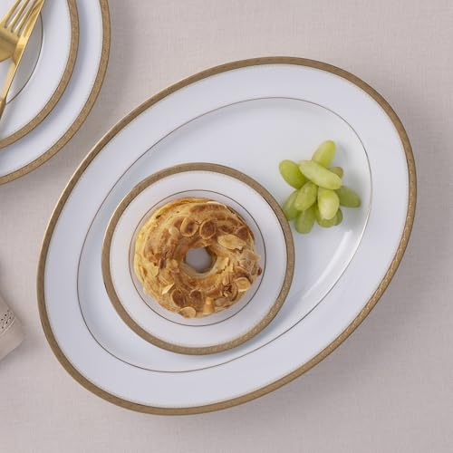 Noritake Charlotta Gold Oval Platter, 14"
