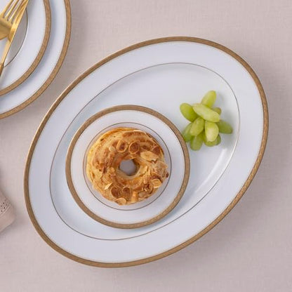 Noritake Charlotta Gold Oval Platter, 14"