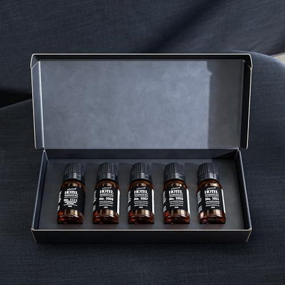 AirScent Hotel Diffuser Oil Gift Set - Most Popular 5-Star Hotel Scents | 5 Pack - 10 mL, 0.34 fl oz Fragrance Oil Set - Inspired by My Way, The Beach Villas and Other Luxury Hotel Scents