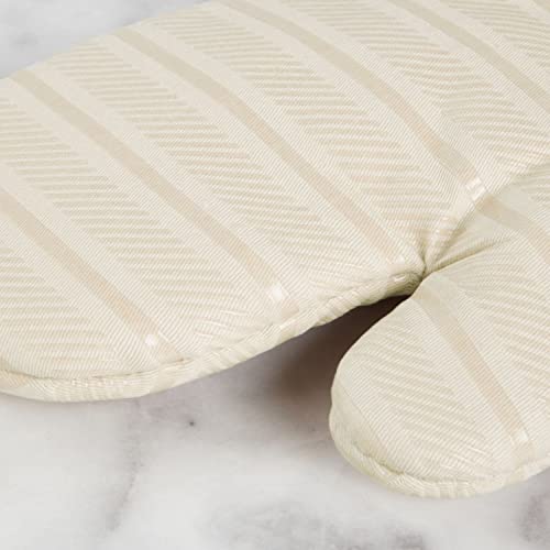 KitchenAid Albany Oven Mitt 2-Pack Set, Milkshake Tan, 7"x13" - color: Milkshake Tan