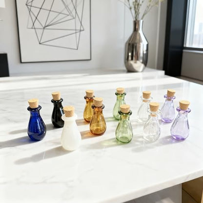 14pcs 2ml Mini Glass Color Bottles Vase Model 7 Colors