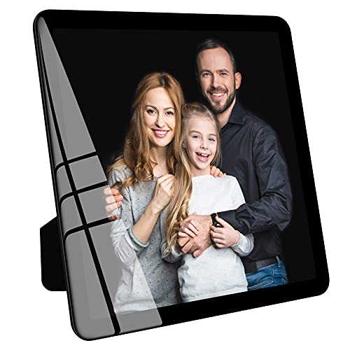 Bluesun 8×8 Picture Frame Black, Vertical & Horizontal Wall & Tabletop | 8×8 Black Photo Frame with Tempered Glass & Rounded Corners, Wall Frames Home Office Decor for Dad & Boyfriend Men - color: Black, size: 8x8 （1 Pcs）
