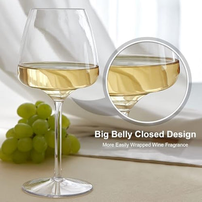 MICHLEY Floating Wine Glasses for Pool Unbreakable Tritan Plastic Red Wine Glasses with Stem Poolside Floating Cups 20.5 OZ, Dishwasher Safe, Set of 4 - color: Red Burgundy 20.5oz, size: 4 Count (Pack of 1)