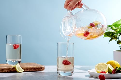 Set of 4 Highball Glasses 16 Oz Collins Cocktail Drinking Glass Cups, Bubble Base Glassware for Water, Juice, Cocktails, Beer Pint Glasses, Modern Basic Tumblers. - style: Straight