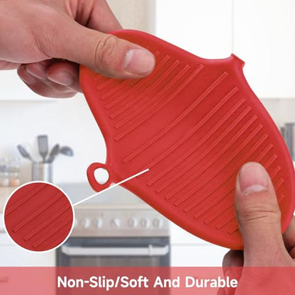 NEPAK 2 Pairs Oven Mitts Heat Resistant,Mini Silicone Oven Gloves,Pinch Grips Mitts Potholder for Kitchen Cooking & Baking (Red and Blue) - size: 2 Pairs