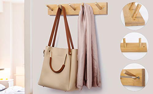 WEBI Coat Rack Wall Mounted,Coat Hanger Wall,16" Hole to Hole,Coat Hooks Wall Mount,Hook Rack Peg Rail,5 Hooks for Hanging Jacket,Hats,Clothes,White - color: White, size: 17 inch