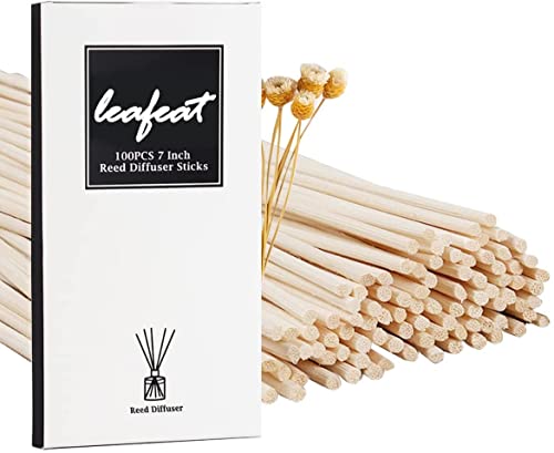 100 Pack Reed Diffuser,7 Inch Aromatherapy Diffuser Sticks-Natural Rattan Wood Reed Diffuser Sticks for Home Office Spa and Bed Room - color: Primary Color