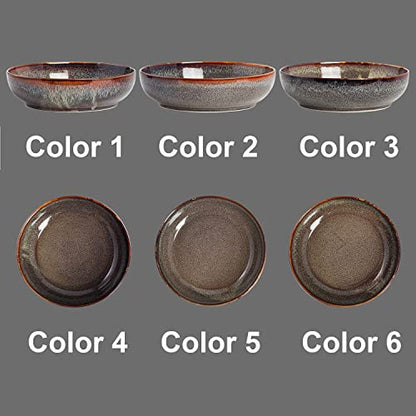 30oz Ceramic bowls set of 4-8" serving bowls for Kitchen,Pasta,Salad-Dishwasher & Microwave Safe Perfect for Housewarming, Thanksgiving, Christmas-Caramel Brown - color: Caramel Brown