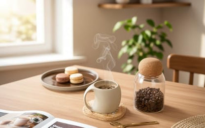Cute Small Coffee Cups,Double Espresso Cup,4 oz,Neutral Beige,Set of 4 | SYJAN HOME Clay Espresso Mug with Handle,Mini Coffee Mug for Double Shots,Small Cappuccino,Latte,Cafe - color: Neutral Beige , 4 OZ